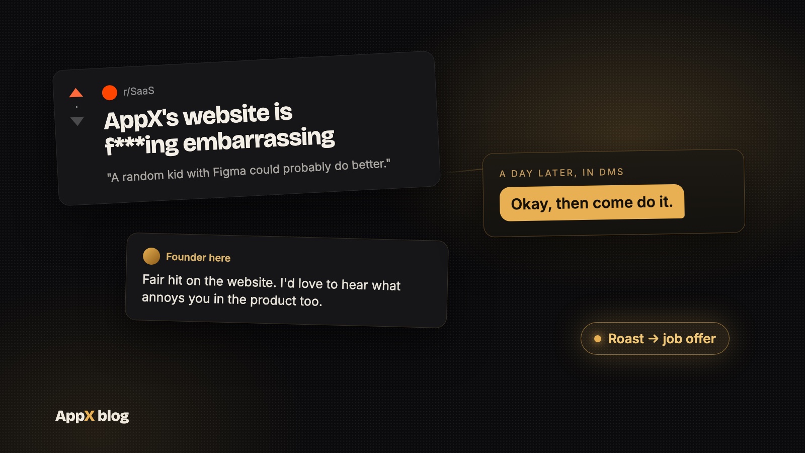 A guy on Reddit called my website embarrassing. Now he works with me